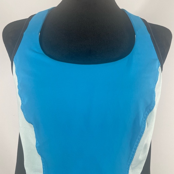 Lululemon Cardio Kick Tank Top, Built in Bra, Shades of Blue & Black, Size Small - Picture 3 of 12